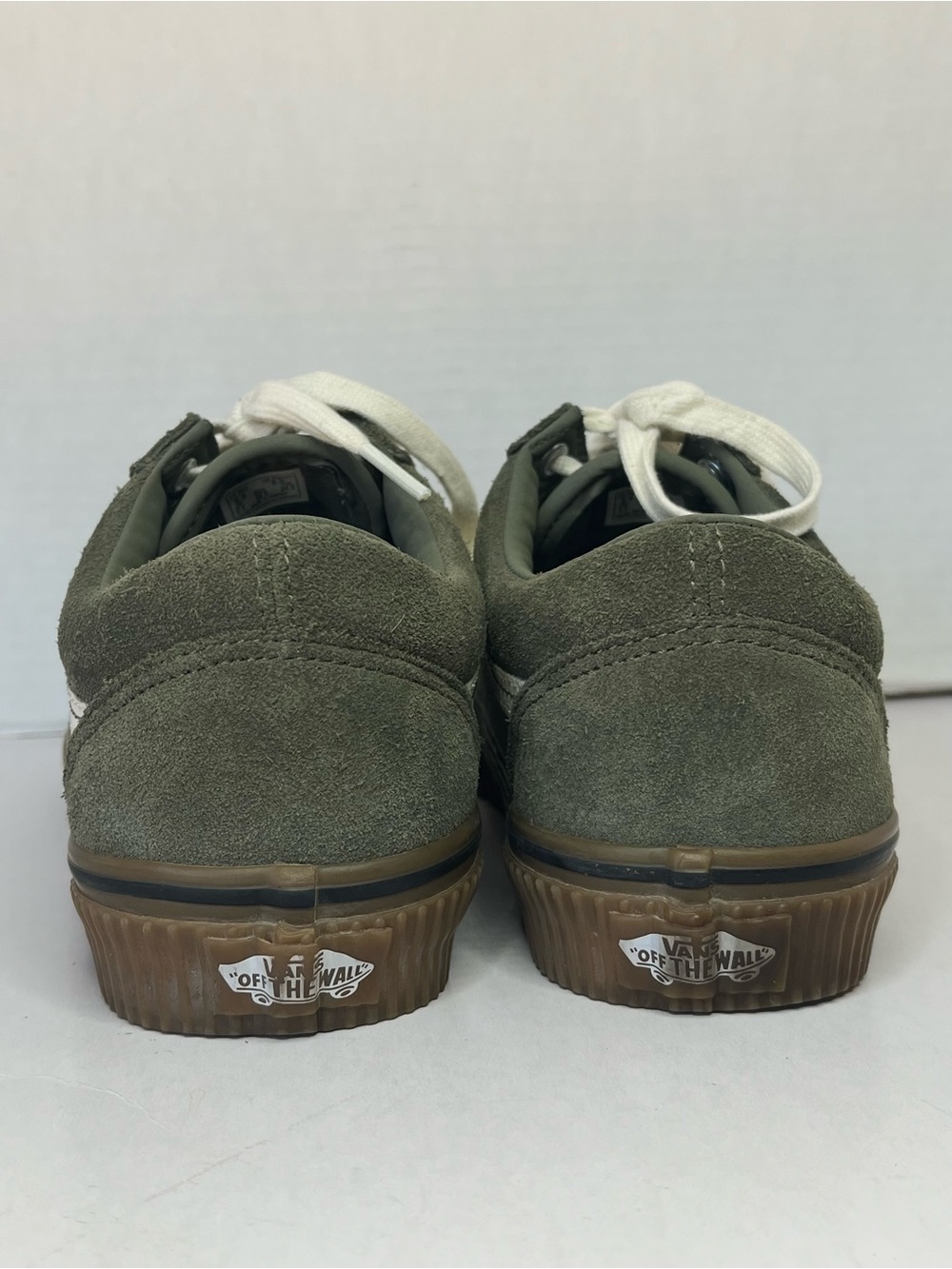 Vans Old Skool Dusty Olive Green Suede Gum Sole Skate Shoes Men 6.5 Women 8 - Picture 8 of 16